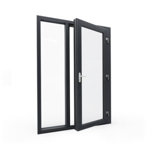 Kunststof zijlicht met achterdeur glas