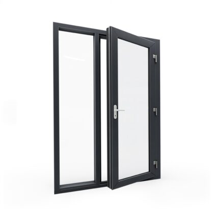 Kunststof zijlicht met achterdeur glas