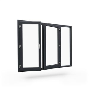 Kunststof openslaande deuren met zijlicht